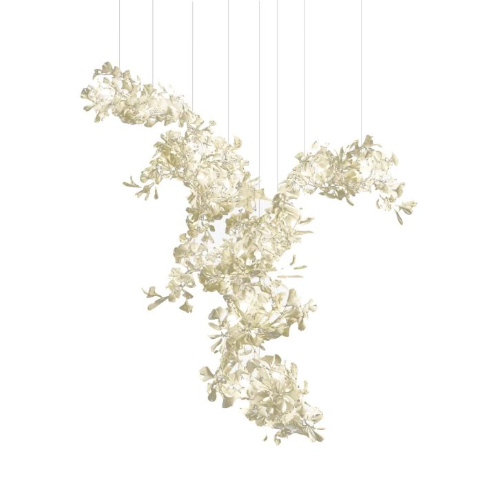 Ceramic Gingko Combination Large Chandelier-MEET LIGHTING