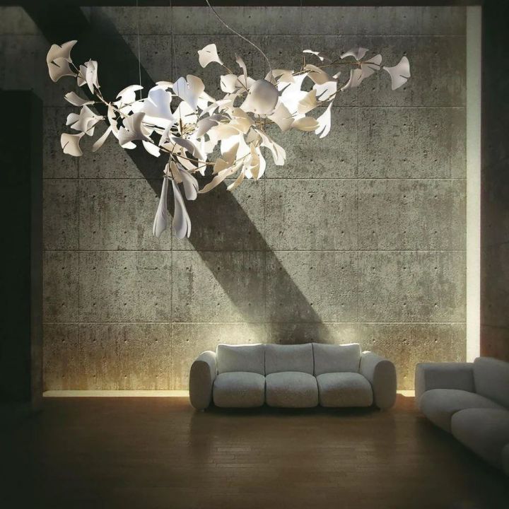 Ceramic Gingko Luxury Chandelier Style G-MEET LIGHTING
