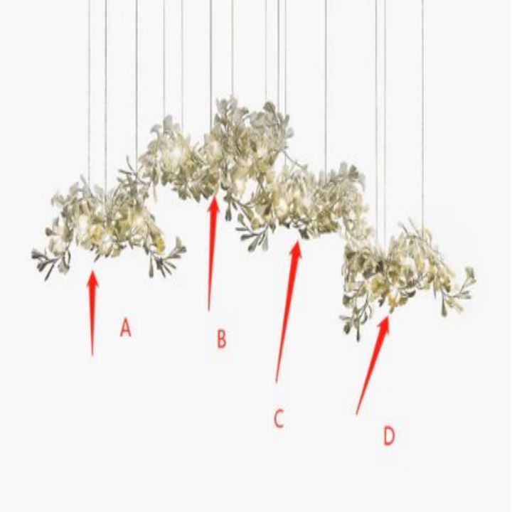 Ceramic Gingko Luxury Chandelier Style H-MEET LIGHTING