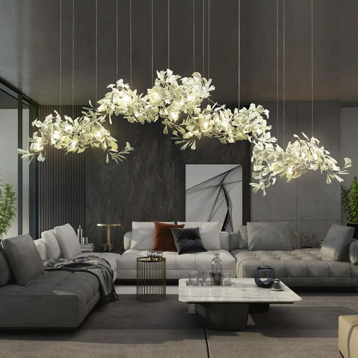 Ceramic Gingko Luxury Chandelier Style H-MEET LIGHTING