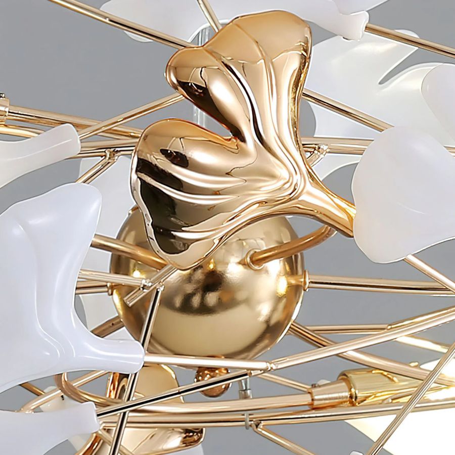 Ceramic Ginkgo Cascading Chandelier-MEET LIGHTING