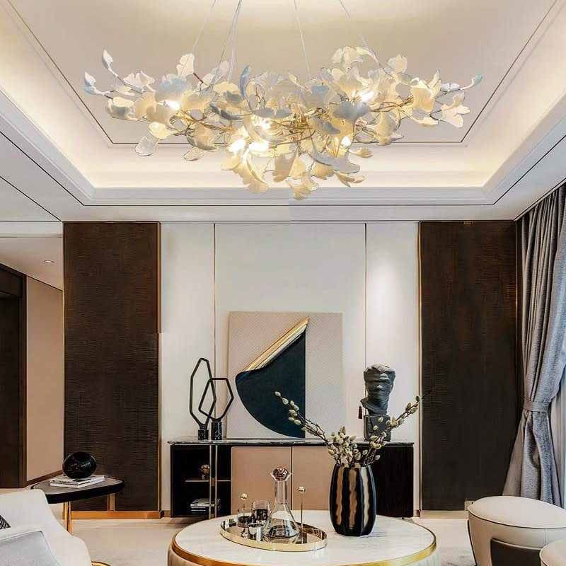 Ceramic Ginkgo Modern Chandelier-MEET LIGHTING