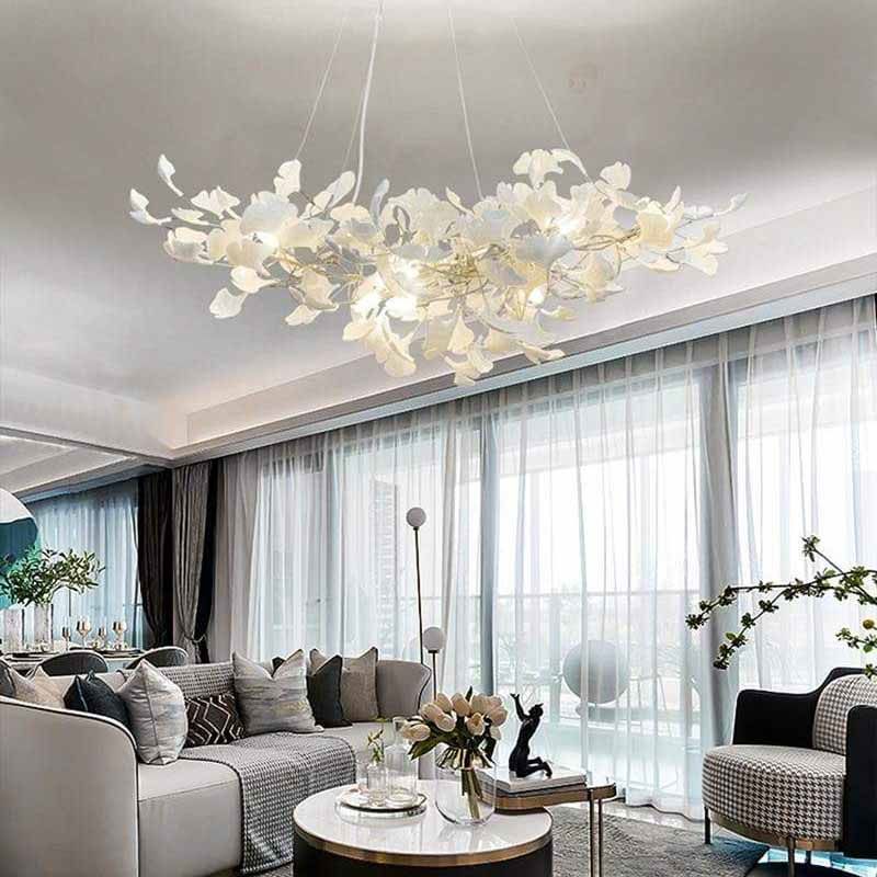 Ceramic Ginkgo Modern Chandelier-MEET LIGHTING