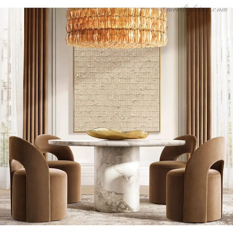 Chara Glass Round Chandelier 47"-MEET LIGHTING