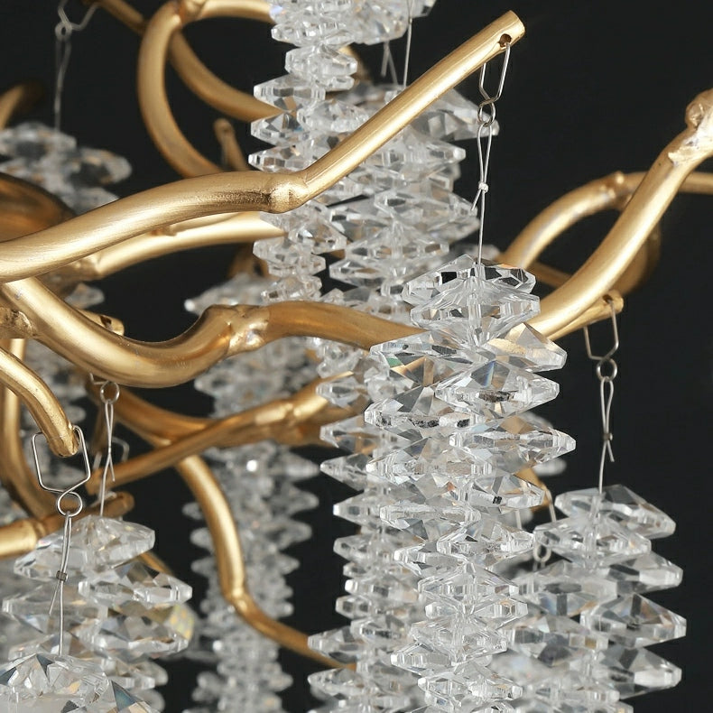 Branch Style Ceiling Light Crystal icicle Chandelier For Dining Table for Modern Home-MEET LIGHTING