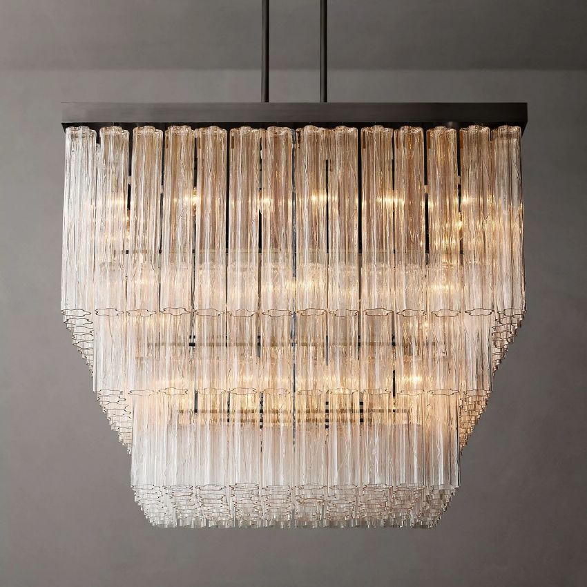 Chelo Square Chandelier 45"-MEET LIGHTING