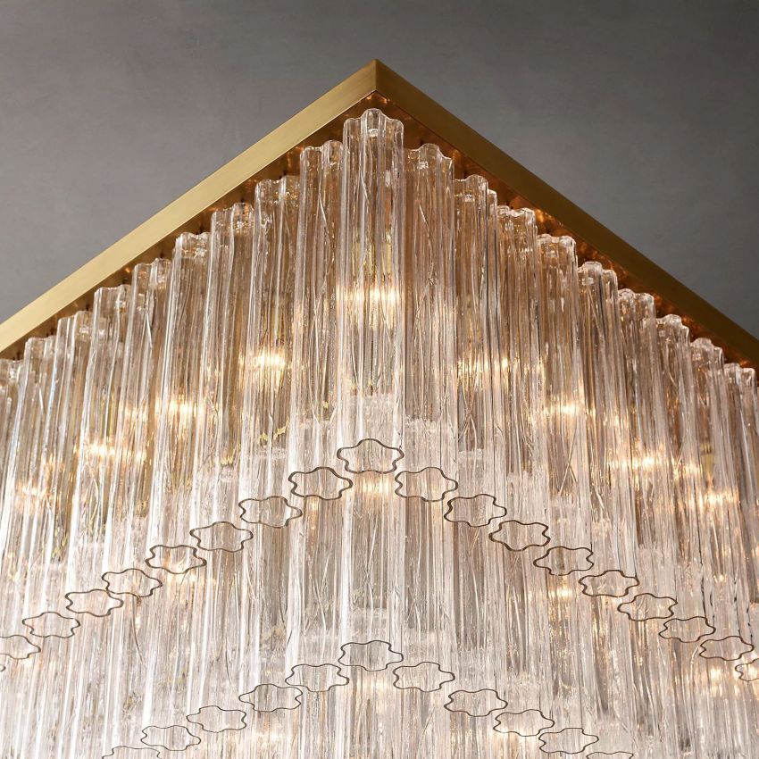Chelo Square Chandelier 45"-MEET LIGHTING