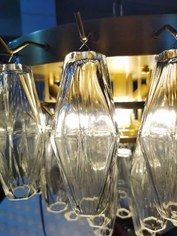 Chara Glass Rectangular Chandelier 74"W-MEET LIGHTING