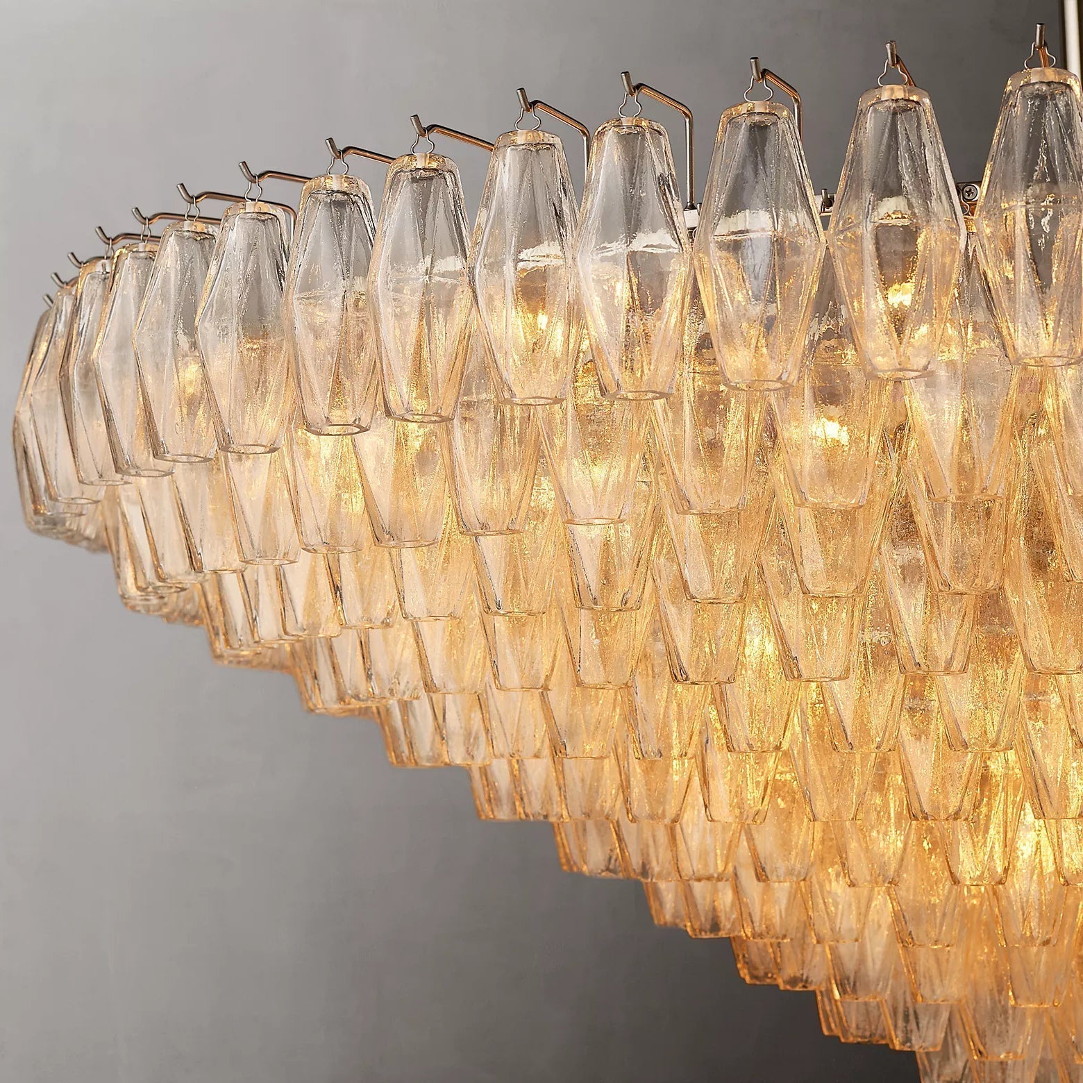 Chara Glass Tiered Round Chandelier 61"-MEET LIGHTING
