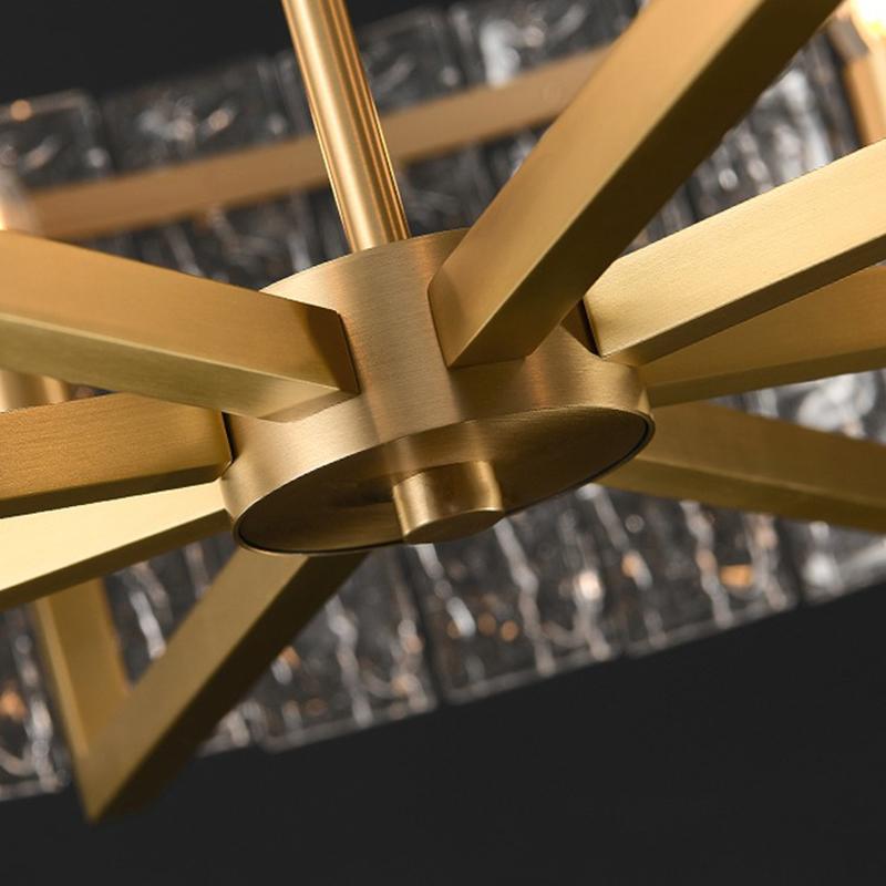 Classic Moire Crystal Round Chandelier-MEET LIGHTING