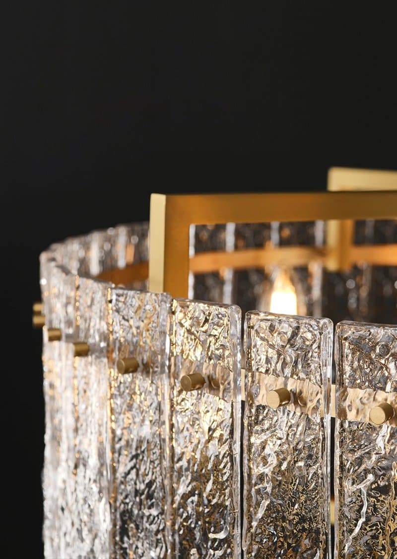 Classic Moire Crystal Round Chandelier-MEET LIGHTING