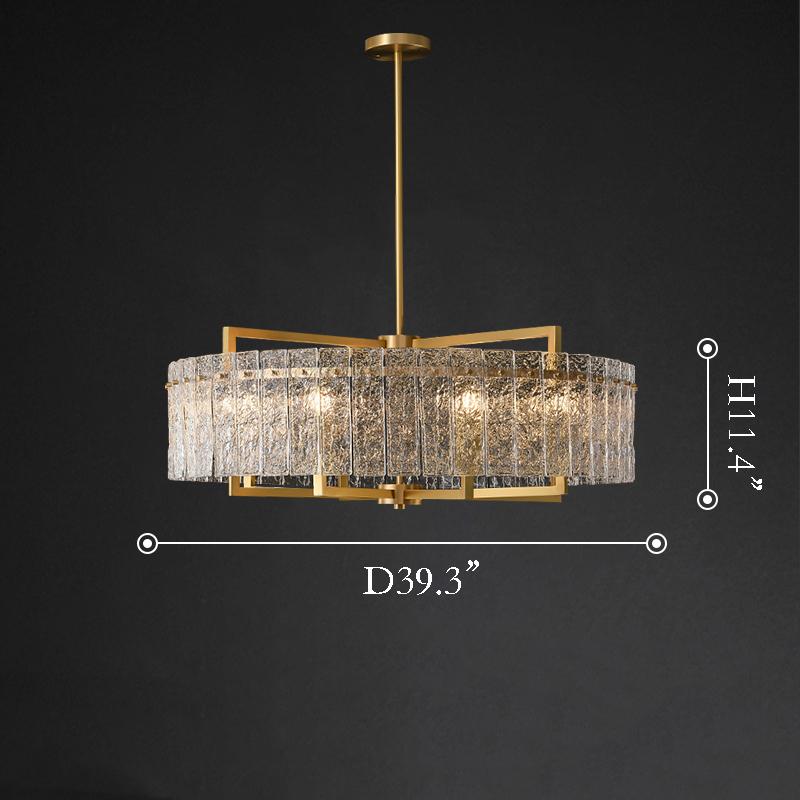 Classic Moire Crystal Round Chandelier-MEET LIGHTING