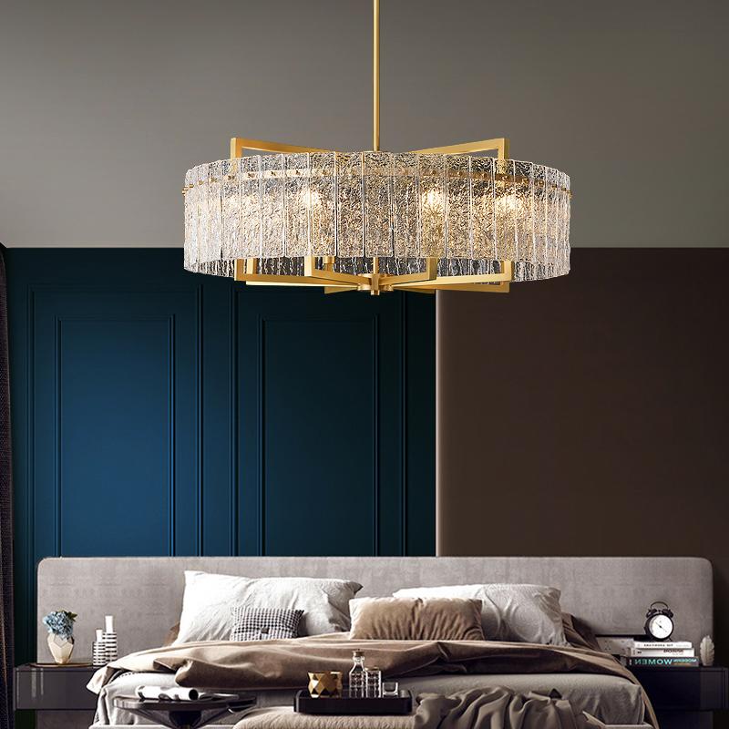 Classic Moire Crystal Round Chandelier-MEET LIGHTING