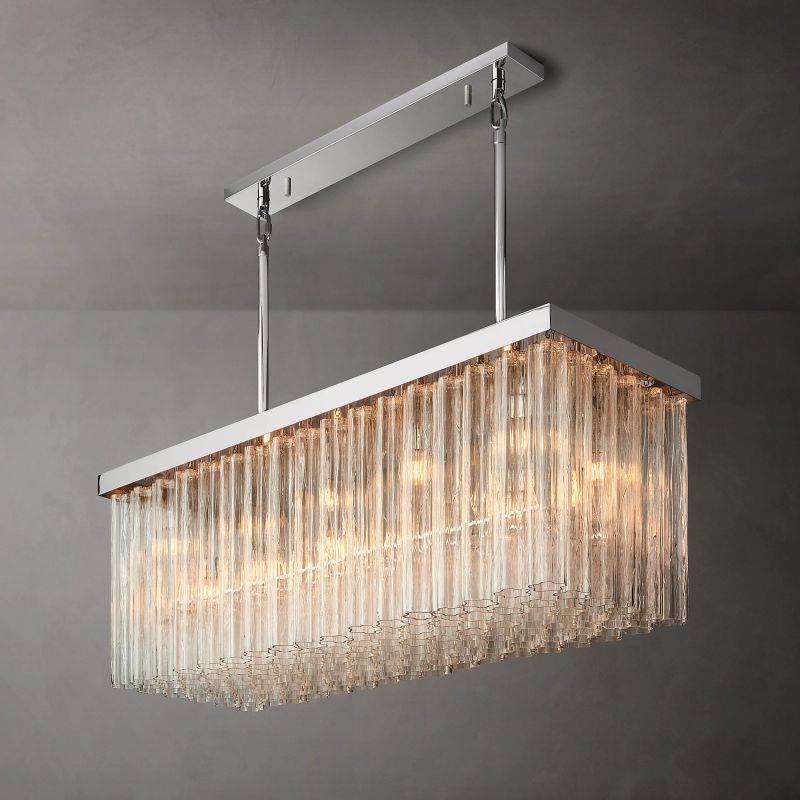 Clele Rectangular Chandelier 54"-MEET LIGHTING
