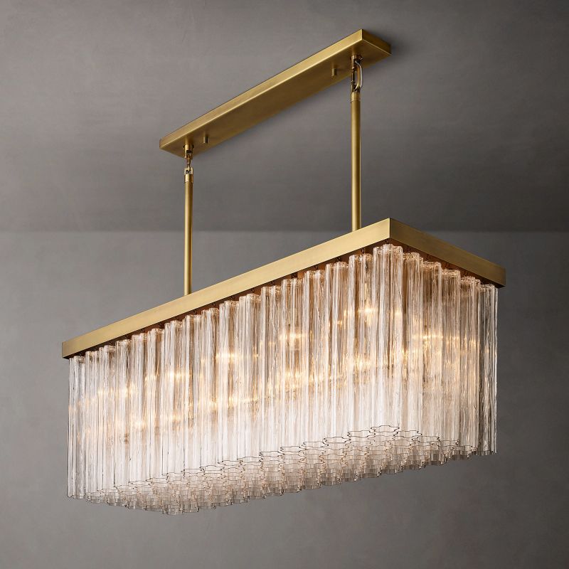 Clele Rectangular Chandelier 54"-MEET LIGHTING