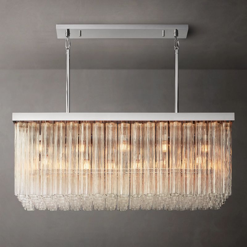 Clele Rectangular Chandelier 54"-MEET LIGHTING