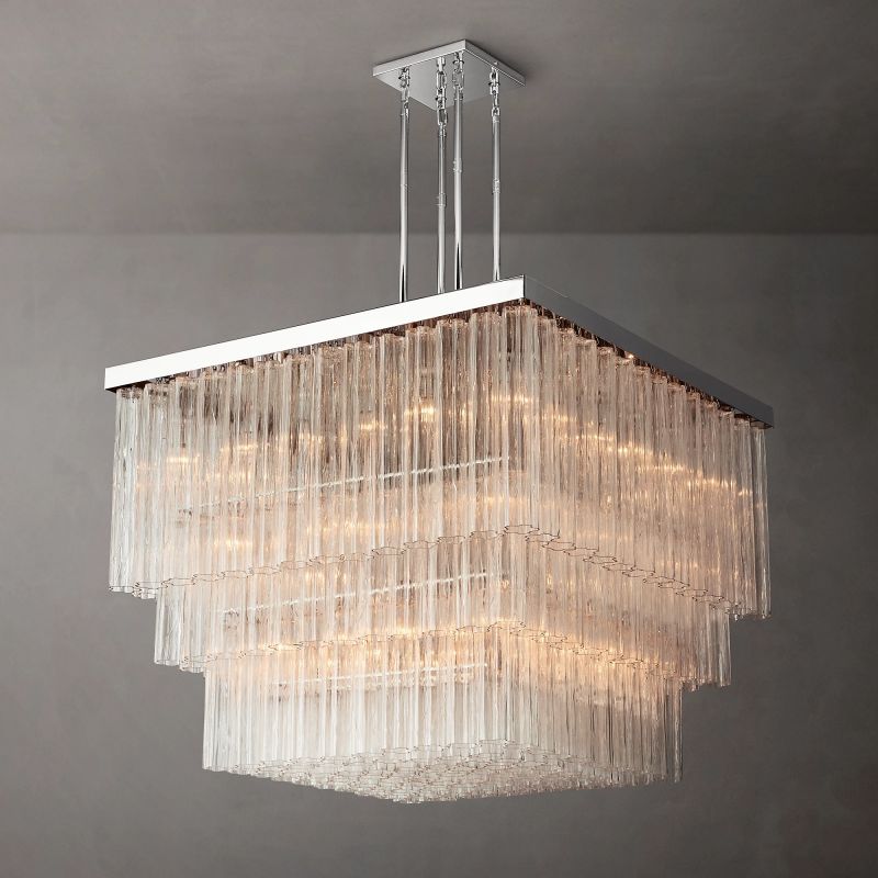 Clele Square Chandelier 45"-MEET LIGHTING