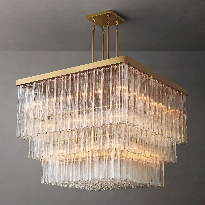Clele Square Chandelier 45"-MEET LIGHTING