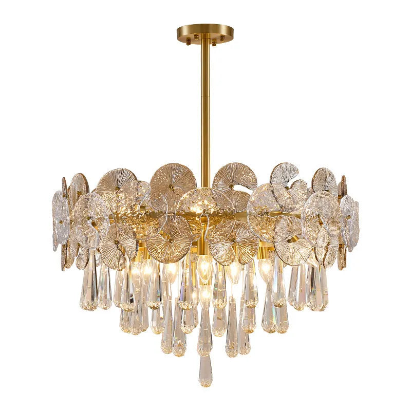 Copper Postmodern Luxury Crystal Chandelier-MEET LIGHTING