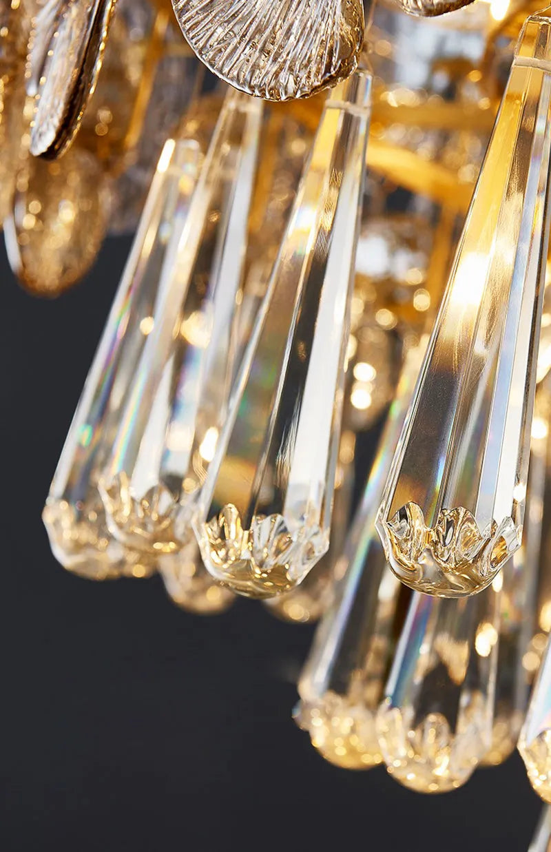 Copper Postmodern Luxury Crystal Chandelier-MEET LIGHTING
