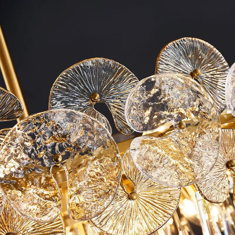 Copper Postmodern Luxury Crystal Chandelier-MEET LIGHTING