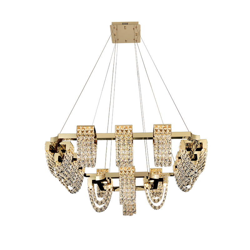 Modern Luxury Newly Crystal Chandelier in Champagne Gold-MEET LIGHTING