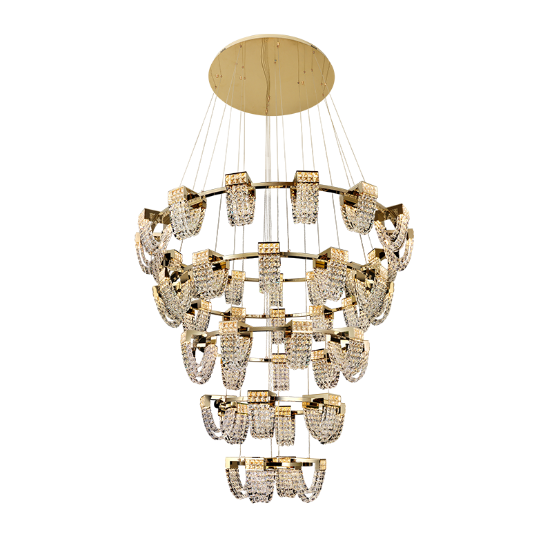 Modern Luxury Newly Crystal Chandelier in Champagne Gold-MEET LIGHTING