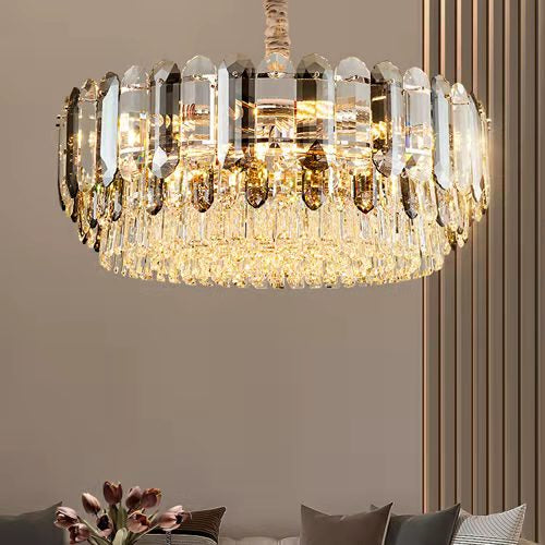 Luxury Smoke Gray K9 Crystal Chandeliers for Dining Room/Living Room-MEET LIGHTING