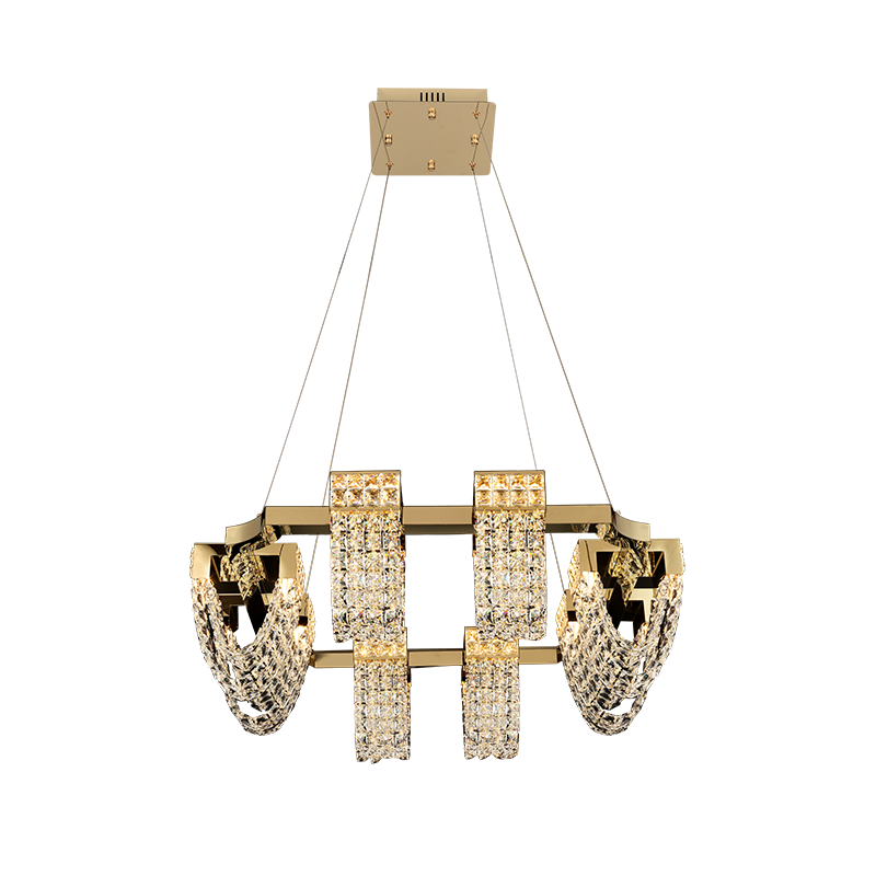 Modern Luxury Newly Crystal Chandelier in Champagne Gold-MEET LIGHTING