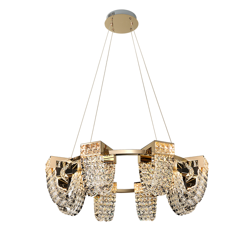 Modern Luxury Newly Crystal Chandelier in Champagne Gold-MEET LIGHTING