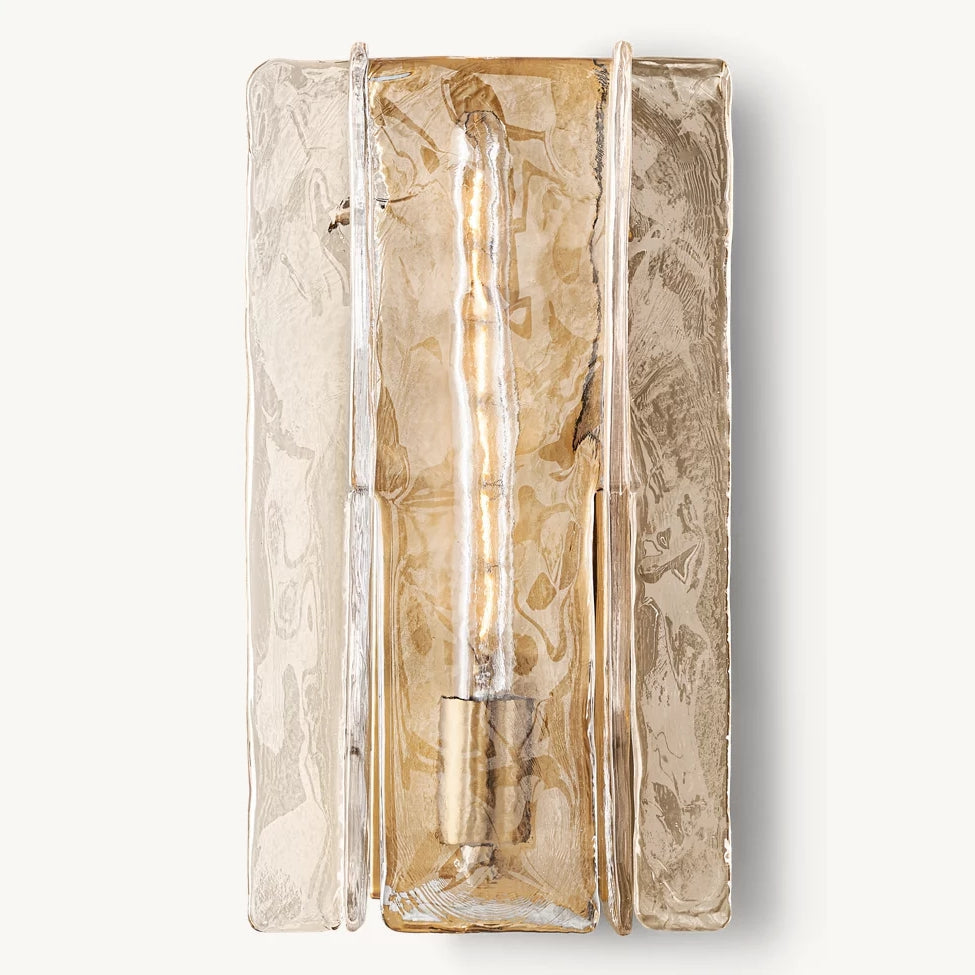Lattic Clear Glass Wall Sconce