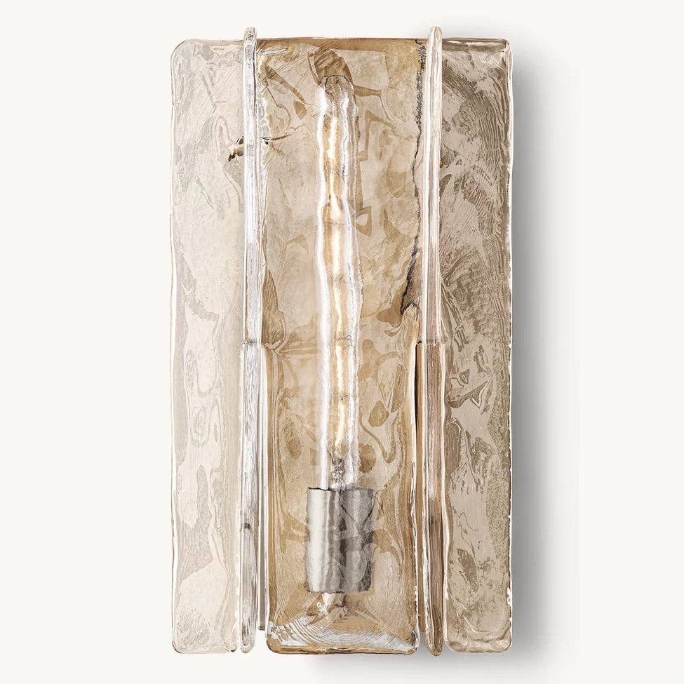 Lattic Clear Glass Wall Sconce
