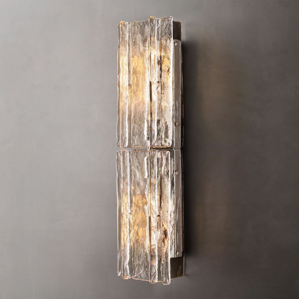 Lattic Clear Glass Wall Sconce