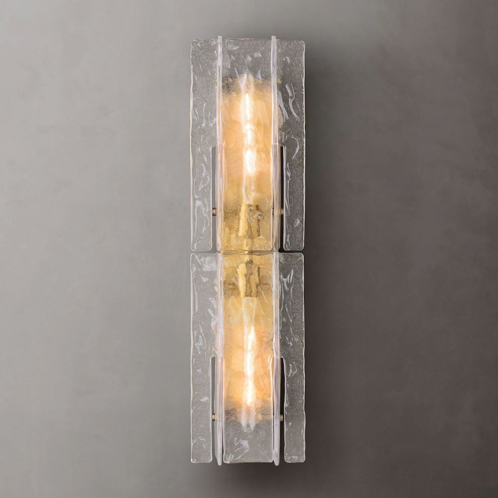 Lattic Clear Glass Wall Sconce