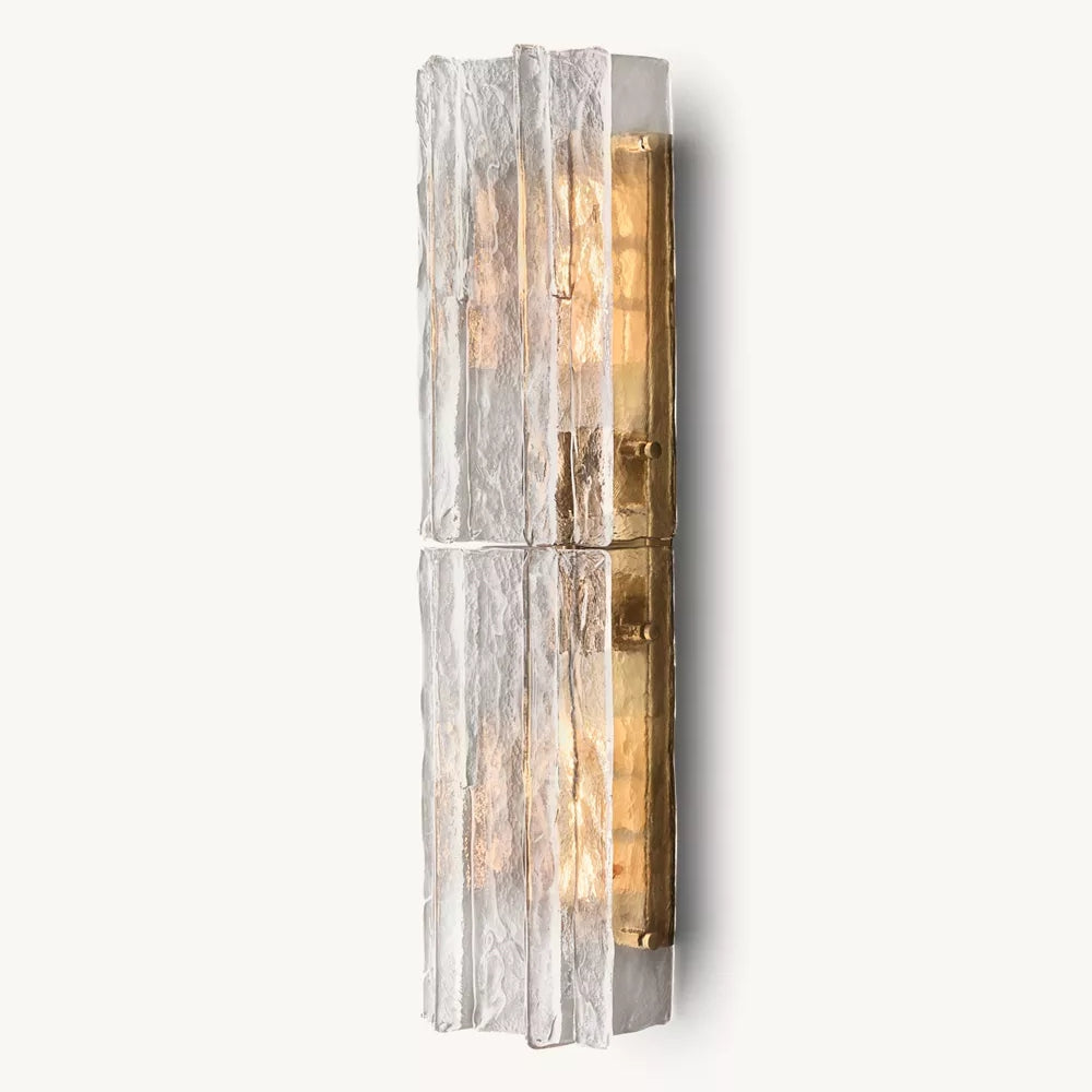 Lattic Clear Glass Wall Sconce
