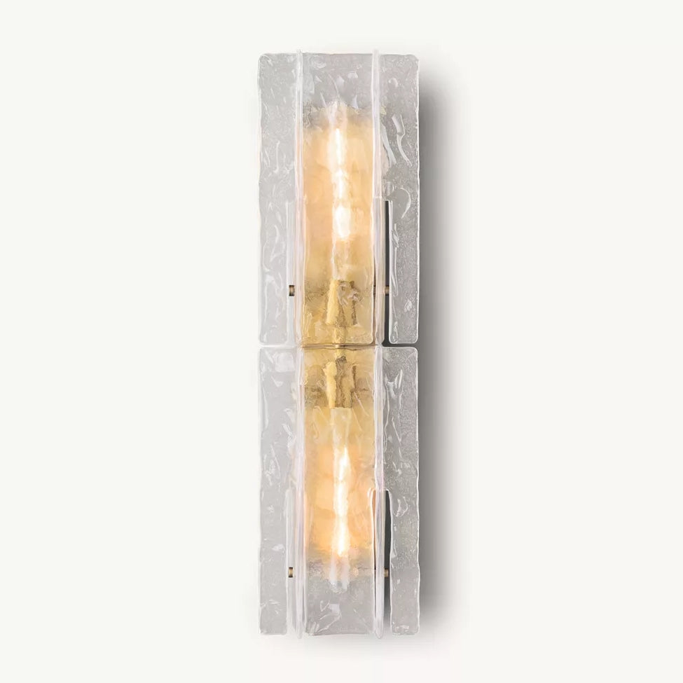 Lattic Clear Glass Wall Sconce