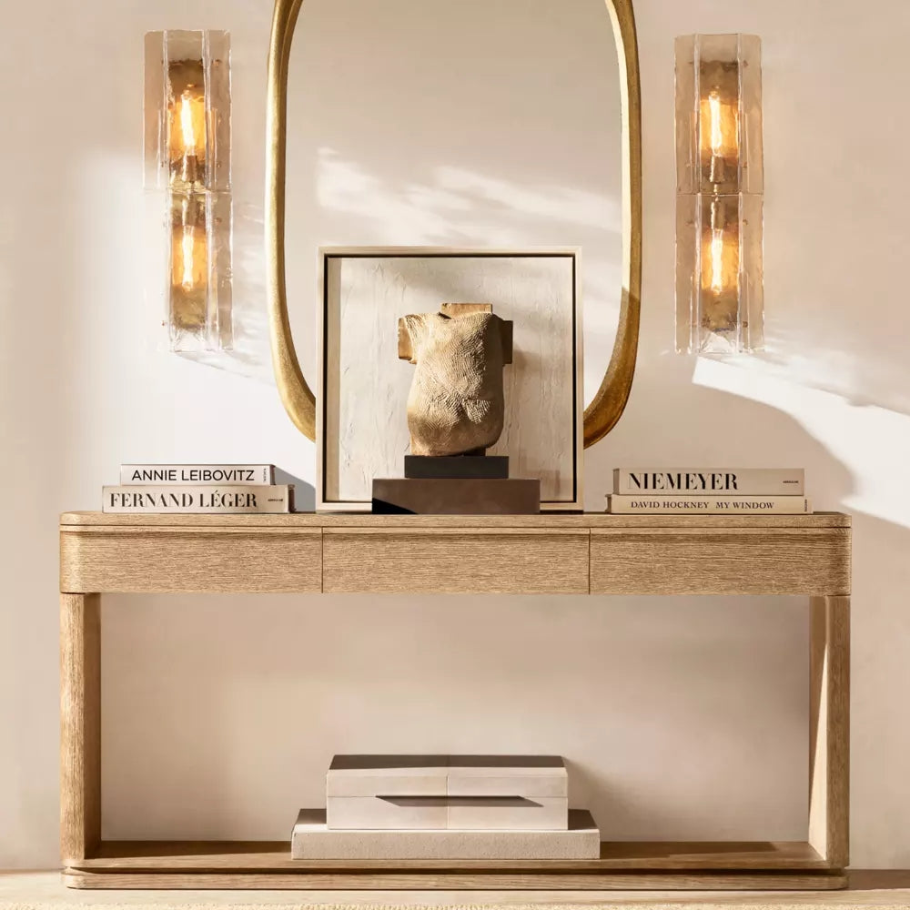 Lattic Clear Glass Wall Sconce