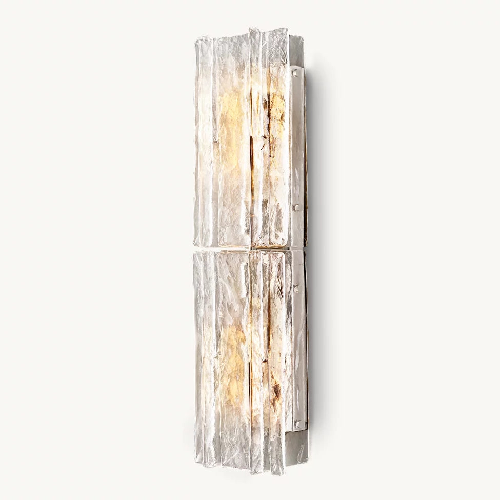 Lattic Clear Glass Wall Sconce