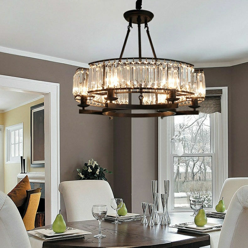 Decorative 6/ 8/ 10/ 12-Light Crystal Ceiling Chandelier Triangular Pr