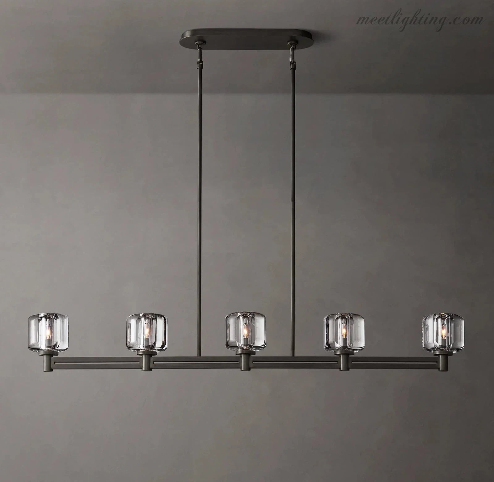 Demart Linear Chandelier 54" for Living Room, Bedroom, Dining Table-MEET LIGHTING