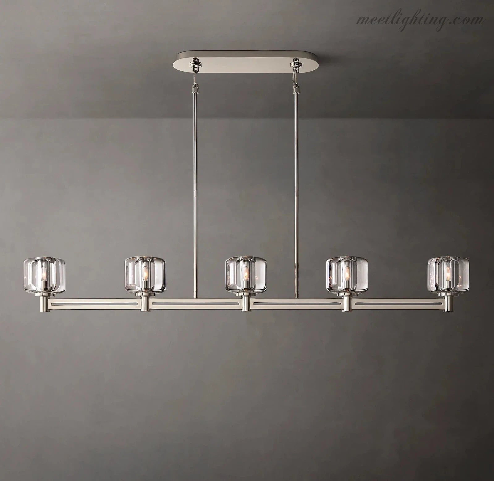 Demart Linear Chandelier 54" for Living Room, Bedroom, Dining Table-MEET LIGHTING