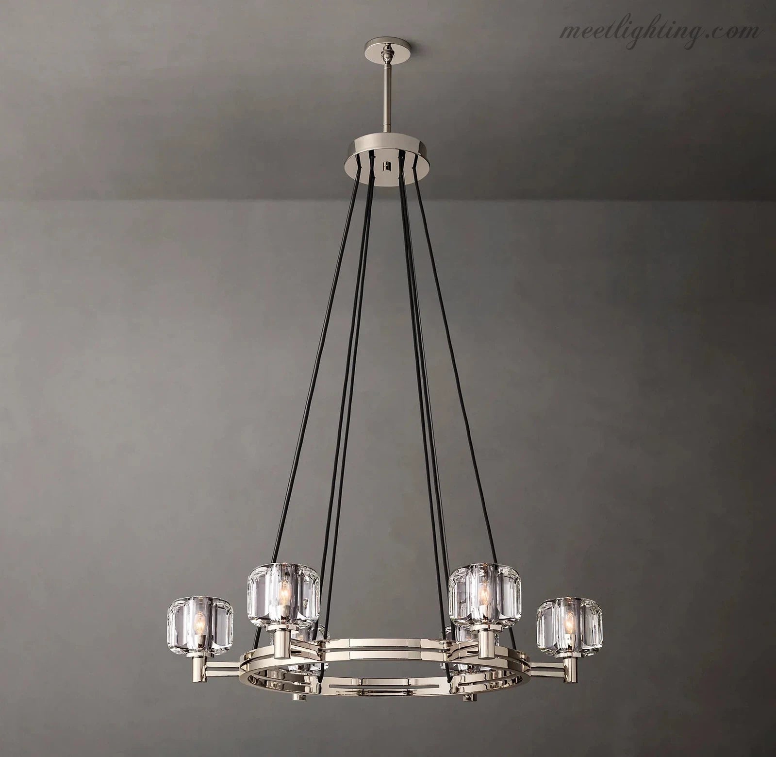 Demart Round Chandelier 36" for Living Room, Bedroom, Dining Table-MEET LIGHTING