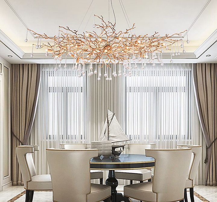 Doris Branch Crystal Chandelier Light-MEET LIGHTING