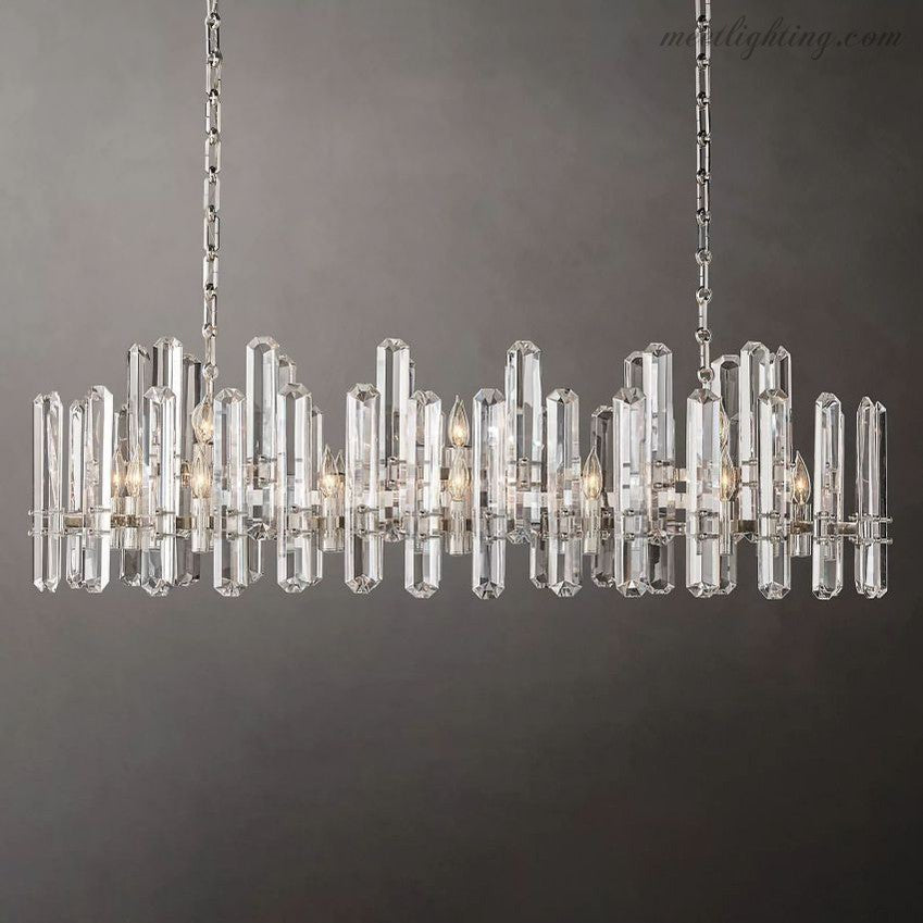 Bonnington Crystal Linear Chandelier 54"-MEET LIGHTING