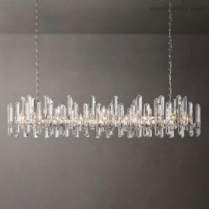 Bonnington Crystal Linear Chandelier 72"-MEET LIGHTING