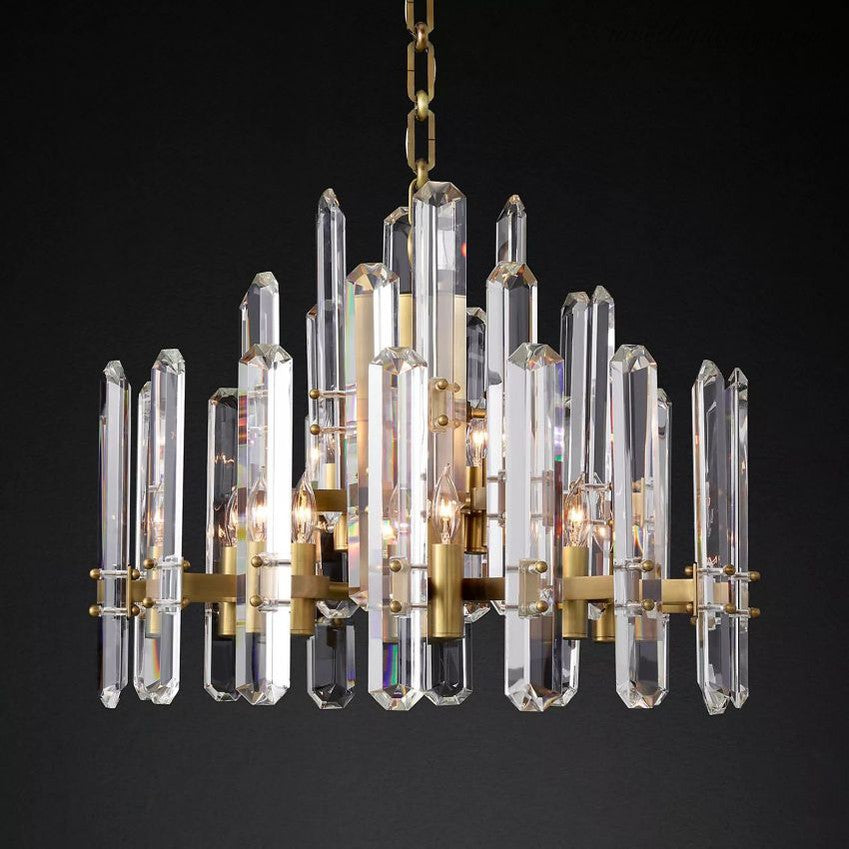 Bonnington Crystal Round Chandelier 24"-MEET LIGHTING