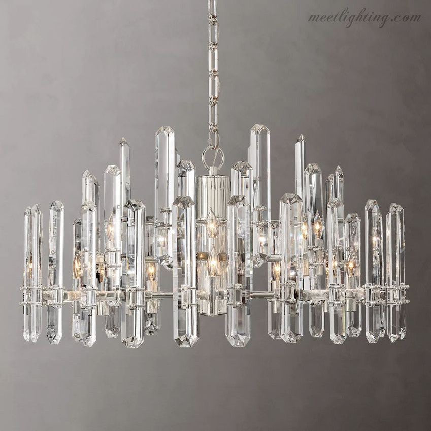 Bonnington Crystal Round Chandelier 36"-MEET LIGHTING