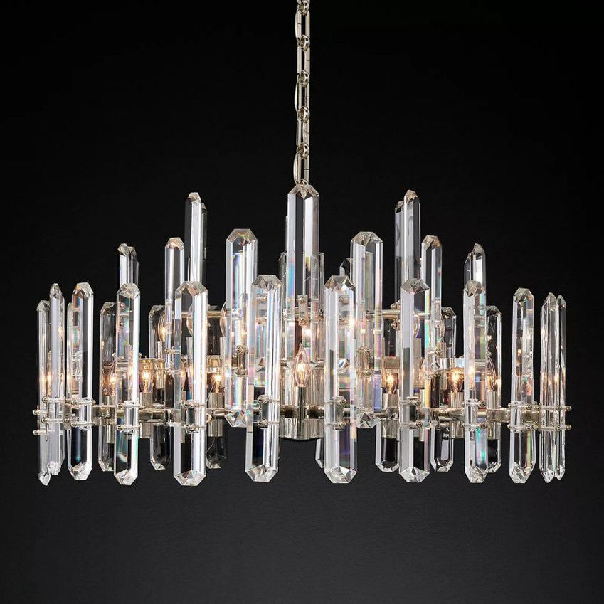 Bonnington Crystal Round Chandelier 36"-MEET LIGHTING