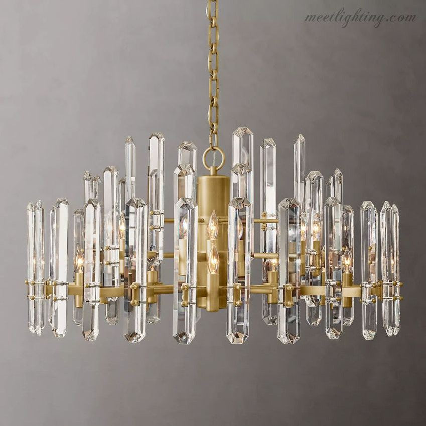 Bonnington Crystal Round Chandelier 36"-MEET LIGHTING