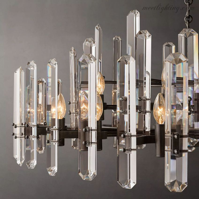 Bonnington Crystal Round Chandelier 48"-MEET LIGHTING